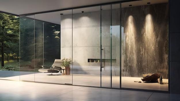 Urbano Trading, Frameless Doors, A Frameless Door is a modern feature with crystal-clear glass that eliminates visible frames, offering a sleek, minimalist look with durable and elegant clear glass panels.